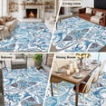 thumbnail image 5 of 6'x9' Area Rugs, Blue Paisley Indoor Outdoor Area Rug for Living Room Bedroom, Ethnic Abstract Art Vintage Washable Bathroom Rugs Kitchen Floor Carpet Mats Home Decor Aesthetic, 5 of 8