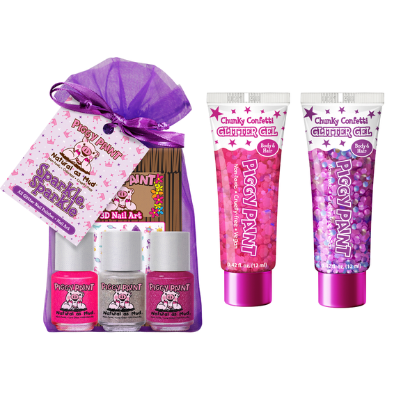 So Sparkly Bundle - Kids Non-toxic Nail Polish Glitter Gel