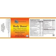 Body Boost® by Alternative Health Research: Iron-Free Mega Multivitamin and Mineral Supplement with Green Superfoods and Digestive Enzymes