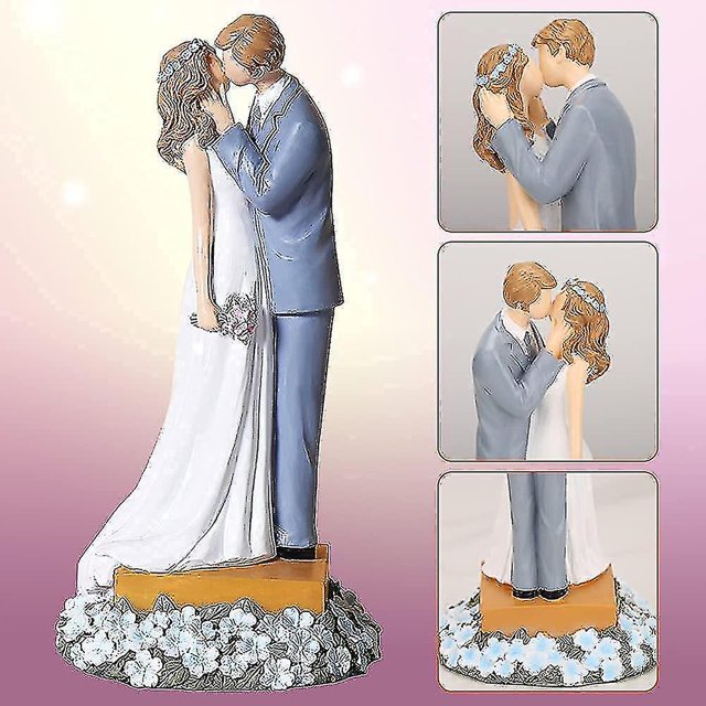 Pareja estatua novia G Cake Topper figuritas boda R día aniversario