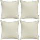 thumbnail image 1 of Thmyo Paquete de 4 fundas de almohada 100% algodón, cómodas, decorativas y sólidas, fundas de cojín cuadradas, fundas de almohada en blanco para sublimación, fundas de almohada navideñas para sofá (18, 1 of 4