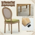 thumbnail image 5 of Dining Chairs Set of 2, Vintage Dining Chair with Round Back, Farmhouse Country Dining Chair for Kitchen, Bedroom, Hall, 5 of 9