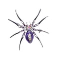 thumbnail image 1 of Broche de de de Imitación de Cristal Vintage Pin de Joyería de Moda Plateado - Púrpura Yinane Broche de araña, 1 of 2