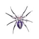 thumbnail image 1 of Broche de de de Imitación de Cristal Vintage Pin de Joyería de Moda Plateado - Púrpura Yinane Broche de araña, 1 of 2