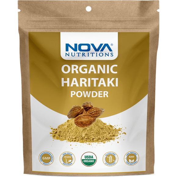 Nova Nutritions A Obtenu la Certification Haritaki en Poudre Biologique de 16 OZ (454 gm)