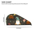 thumbnail image 4 of Disketp Gnome Insect Frog Microfiber Hair Towel Wrap,Hair Drying Towel With Button,Towel Turban,Head Towel To Dry Hair Quickly For Girls And Women, 4 of 8