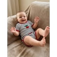 thumbnail image 5 of BemeyourBBs Toddler Baby Girl Boys Summer Clothes Cute Infant Baby Girls Cherry Strawberry Watermelon Outfit Striped Short Sleeve T Shirt Tops and Shorts 2 Pcs Set, 5 of 9
