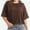 Coffee, variant on Women's Oversized Workout Cropped T Shirts Crew Neck Short Sleeve Casual Loose Summer Crop Tee Tops