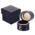 thumbnail image 1 of Caja para anillos de boda, collar, anillo, joyería, regalo, collar, pendientes, pulseras, San Valentín, boda, compromiso, azul oscuro., 1 of 5