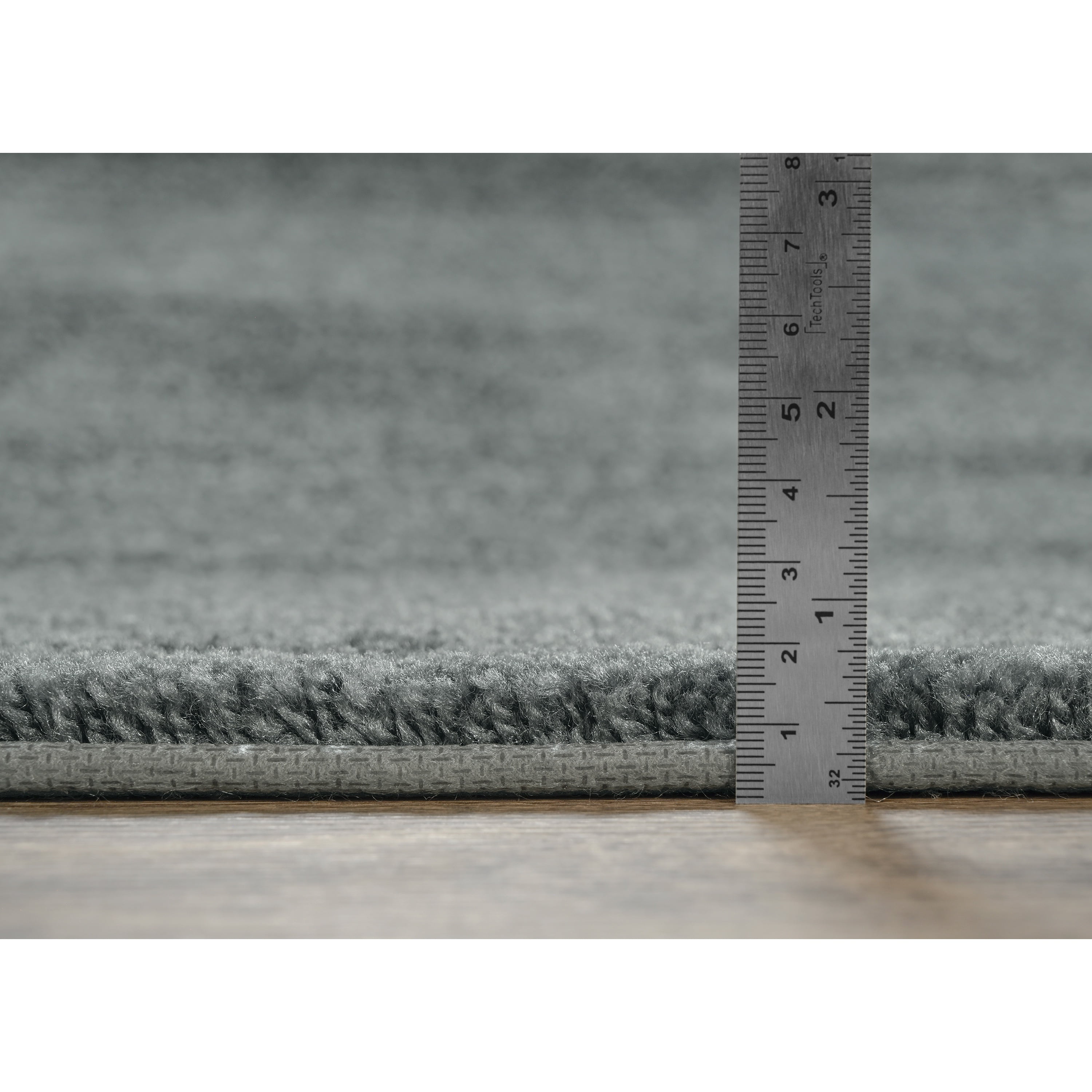 Garland Rug Traditional Washable Bath Rug Set, 3 Piece Set (21"x34" Bath Rug, Contour Rug, & Toilet Lid) Dark Gray