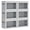 Light Gray-L(6-Pack), variant on Collapsible Storage Bins With Lids - Stackable Containers Window 6 Pack Fabric Cube For Closet Home & Office Organization Baskets Dark Gray 14.9" X 9.8"