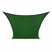 Coolaroo Coolhaven Outdoor Sun Shade Sail With Hardware Kit 95% UV Block Protection for Garden, Patio, Backyard, 12' Square, Heritage Green