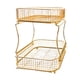 thumbnail image 5 of Soporte Desmontable para Verduras Gloria 2 Niveles Contenedor de Exhibición de Cosméticos Oro, 5 of 9