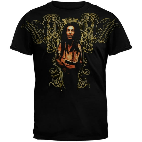 Bob Marley Men's Gold Crown Soft Short Sleeve T Shirt