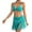 Green, variant on Huowey Hand Crocheted Women 2PCS Set Patchwork Fringe Bikini Tops And Skirt Outfit Boho Bathing Suit Honeymoon Cruise Trendy Wear