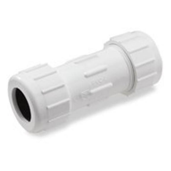 King Brothers Inc. CPC-3000 3-Inch Compression PVC Compression Coupling, White , Gray