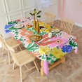thumbnail image 5 of Pioneer Flower Floral Print Pattern Rectangle Tablecloth 60"x120",Waterproof Polyester Rectangle Table Cloth, Wipeable Spillproof Polyester Tablecloth for Dining, Camping, Indoor and Outdoor, 5 of 6