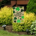 thumbnail image 3 of Briarwood Lane St. Patrick's Day Shamrocks Burlap Garden Flag, 3 of 4