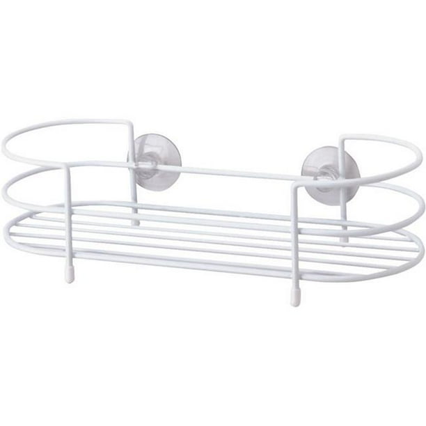 399311 Shower Caddies, Suction Basket, White PE Coat