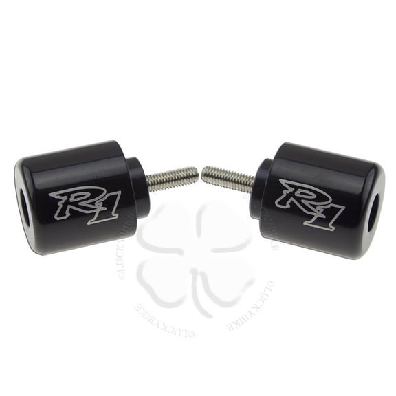 Set Yamaha Engraved CNC Handle Bar Ends YZF R1 1000 14 13 12 11 10 09 07 06