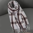 thumbnail image 2 of Vibrex Women's Fringe Scarf Winter Scarf for Women Windproof Warm Tassel Scarves Plaid Long Shawl for Cold Weather Women's Fashion Scarves Long Shawl Winter Thick Warm Knit Large Plaid Scarf, 2 of 4