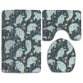 thumbnail image 1 of EREHome Manatee Large 3 Piece Bathroom Rugs Set Bath Rug Contour Mat and Toilet Lid Cover, 1 of 2