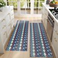 thumbnail image 4 of Kitchen Rugs Sets Of 2,Boho Ethnic Geometric Pattern Anti Fatigue Kitchen Mat Rugs Non Slip Washable,Decorative Kitchen Floor Mats for Kitchen,Sink,Laundry,17"X47", 4 of 5