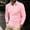 A01-Pink, variant on QUINDOS Men's Shirts Mens Fall And Winter Fashion Casual Solid Long-sleeved With Round Neck Pullover Zipper Comfy Holiday T-shirt