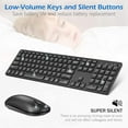 thumbnail image 5 of CHESONA Wireless Keyboard and Mouse Combo, 2.4GHz Slient Slim Compact Full Size, Black, 5 of 8