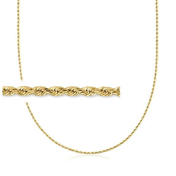 Ross-Simons 1.8mm 10kt Yellow Gold Rope-Chain Necklace, Women's, Adult