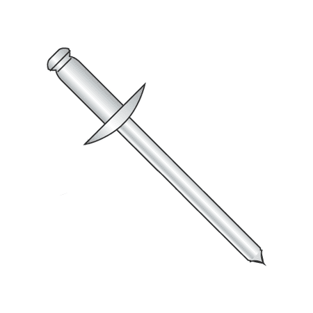 

3/16 x .37 -.50 (#68) Large Flange Blind Rivets / Stainless Steel Body / Steel Mandrel / Max Barrel Length: .700 (Quantity: 3 000 pcs)