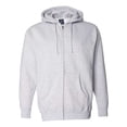 thumbnail image 1 of Independent Trading Co. sudadera con capucha y cierre completo para hombre (IND4000Z) gris jaspeado Compañía de Comercio Independiente IND4000Z, 1 of 1