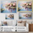 thumbnail image 4 of Designart "Monet's Reflections Blue-Green Lake Impressions V" Cottage Framed Wall Art Decor - Country Pink Lake Hallway Framed Wall Art Decor, 4 of 6