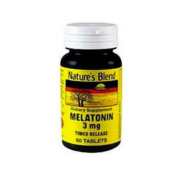 Nature's Blend Melatonin 3 mg Timed Release, 60ct