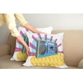 thumbnail image 2 of Ambesonne Retro Throw Pillow Cover 2 Pack, Boom Box Pop Art Dance, 18", Multicolor, 2 of 5