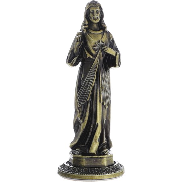 KOMI Petite Statue Catholique Cœur Sacré de Juses Accessoire de Voiture Tableau de Bord Figurines Chrétiennes et Catholiques, Cadeaux Religieux Cadeaux Décoration de Table Maison Bureau