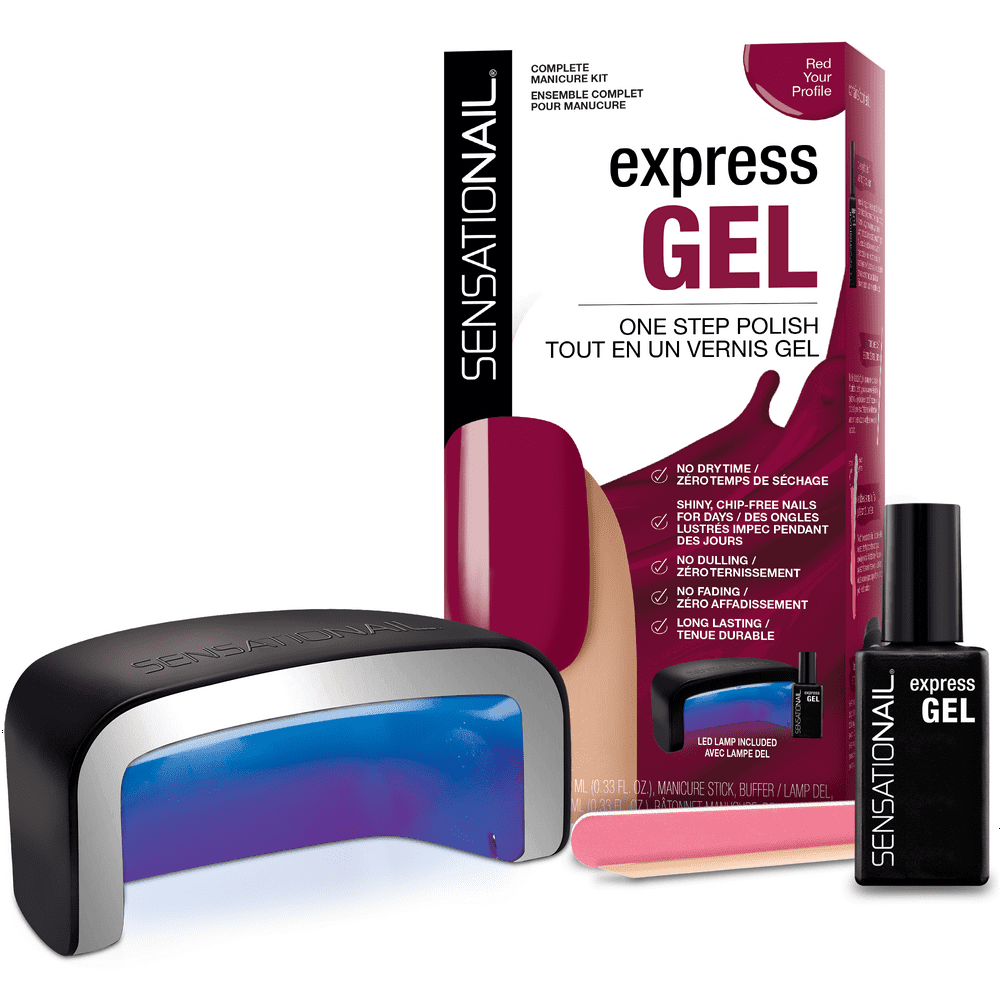 Sensationail Express Gel Nail Polish Kit (Red), Red Your Profile, 0.33