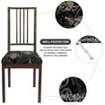 thumbnail image 2 of Seat Covers for Dining Room Chairs Stretch Printed Chair Seat Covers Set of 6, Removable Washable Upholstered Chair Seat Protector Cushion Slipcovers for Kitchen, Office, 2 of 6