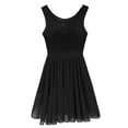thumbnail image 5 of Aislor Women's Lyrical Dance Costume Chiffon Leotard Skirted Illusion V-Neck Dance Dress, 5 of 7