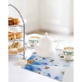 thumbnail image 4 of Blue Ombre Floral Kitchen Dish Towels for Drying Dishes Set of 2, Spring Flowers Modern Art Waffle Weave Microfiber Hand Tea Bathroom Towels Quick Dry & Absorbent Towel 12x12, 4 of 7