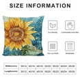 thumbnail image 5 of Throw Pillow Covers Oil Painting Sunflower Pillow Case Super Soft Square Decorative Pillowcases for Home Sofa Couch Blue Yellow (), 5 of 5