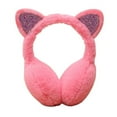thumbnail image 2 of Zhaomeidaxi Cute Cat Ear Earmuffs Ladies Winter Sequins Cold and Warm Artifact Cute Solid Color Multicolor Daily, 2 of 9