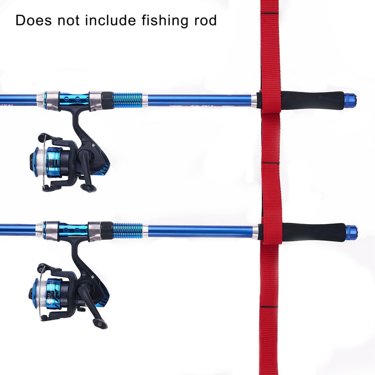 Jaspee 6 Fishing Rod Storage Rack for Wall/Garage Doors Hiking Poles, Ski  Poles, Hockey Sticks and Cue, Hardware Included 