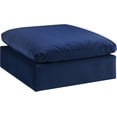 thumbnail image 5 of Meridian Furniture Comfy Navy Velvet Ottoman, 5 of 5