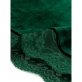 thumbnail image 5 of Unique Bargains Women's Plus Size Velvet Lace Trim Short Sleeve Party Dresses 2X Green, 5 of 6
