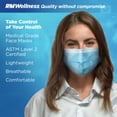 thumbnail image 2 of RM WELLNESS Blue 3-Ply Disposable Face Masks with Ear Loops, Adult, 20 Count, 2 of 7