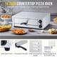 thumbnail image 4 of 16-pulgada electric indoor pizza oven - 1300w commercial countertop pizza maker in stainless steel grilling rack y removable crumb tray home kitchens y restaurants, compact, durable, fast heating, 4 of 6