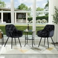 thumbnail image 5 of KEIVVAKN Dining Room Set of 2 Velvet Black Chairs Modern Kitchen Living Room Armchairs, 5 of 9