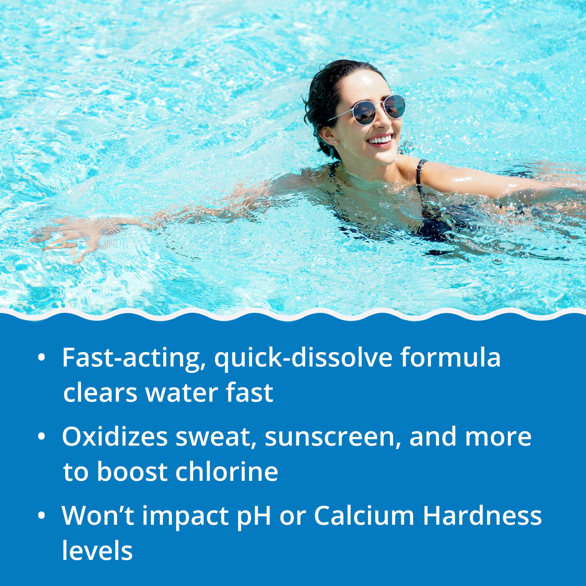 In The Swim Weekly Clear Pool Care Kit – Easy 4-Step Pool Cleaning Bundle with Chlorine Tabs, Algae Preventer, Shock & Clarifier – Keep Your Pool Sparkling - Basic WCPC_Basic