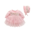 thumbnail image 2 of Hfolob Fancy Girl Dress Autumn Baby Solid Color Infant Tutu Lace Skirt Casual Summer Beach Sundress 0-3 Months, 2 of 6